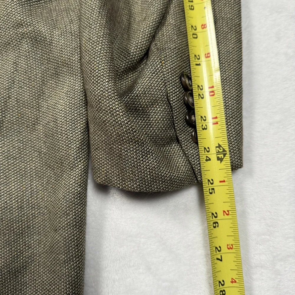 Jos‎ A Bank Blazer Mens 48L Brown Silk Wool Herringbone Sport Coat Jacket